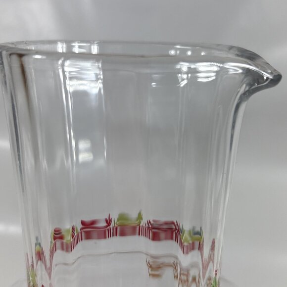 Jennifer Orkin Lewis Anthropologie Pitcher Carafe Christmas Clear Glass Painted - Picture 10 of 11